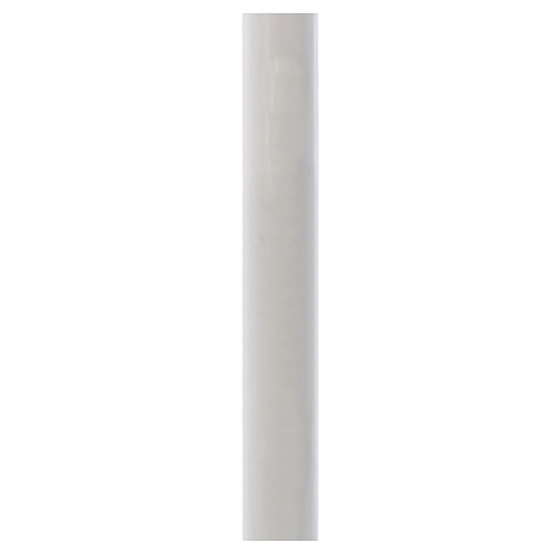 Paschal candle in white wax with inner reinforcement 8x120cm 1