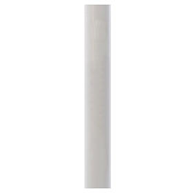 Paschal candle in white wax with inner reinforcement 8x120cm