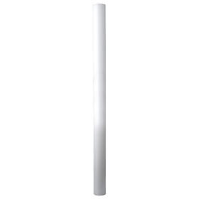 Paschal candle in white wax with support 8x150cm