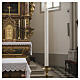 Paschal candle in white wax with support 8x150cm s2