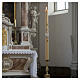 Paschal candle in beeswax silver Lamb and cross with inner reinforcement 8x120cm s2