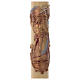 Paschal candle in beeswax with support and golden Resurrected Christ 8x120cm s2