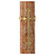 Paschal candle in beeswax with support and marble effect cross 8x120cm s2