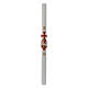 Paschal candle in white wax with lamb 8x120cm s3