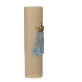 Kerzen: Altarkerze Mariensymbol Bienenwachs 8cm