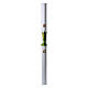 Easter candle in white wax with Risen Christ image green 8x120 cm s3