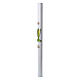 Easter candle in white wax with Risen Christ image green 8x120 cm s4