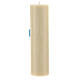 Altar candle with bas-relief in beeswax with blue cross 8cm s4