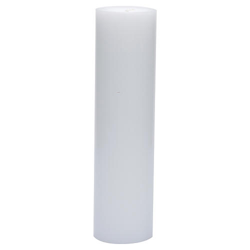 Altar candle with bas-relief in beeswax with cross 8cm 3