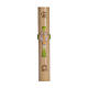 Paschal candle in beeswax with support and Green Christ 8x120cm s1