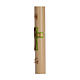 Paschal candle in beeswax with support and Green cross in relief 8x120cm s4