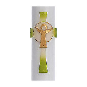 Velas e Círios: Círio pascal cera branca REFORÇO Cruz Ressuscitado verde 8x120
cm Velas e Círios: Círio pascal cera branca REFORÇO Cruz Ressuscitado verde 8x120
cm