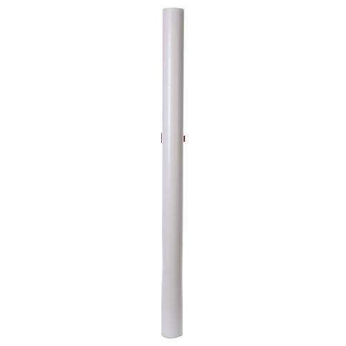 Paschal Candle in wax with support, red Cross 8x120 cm 5