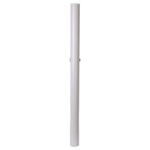 Paschal Candle in wax with support, red Cross 8x120 cm 6