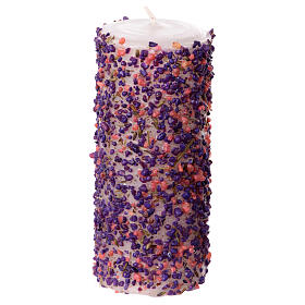 Votive candle with Our Lady of Miracles incense