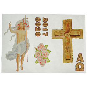 Bougies, cierges, chandelles: Autocollants cierge pascal set C