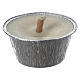 Small white candle with holder in aluminium foil s1