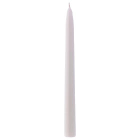 Świeczka stożkowa Błyszcząca Ceralacca h 25 cm biała