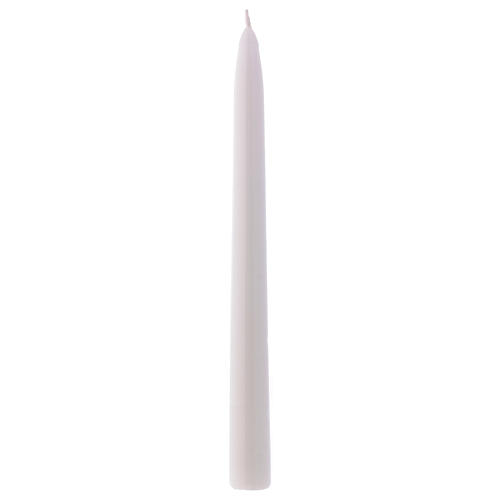 Świeczka stożkowa Błyszcząca Ceralacca h 25 cm biała 1