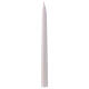 Taper candle shiny wax, h. 25 cm white s1