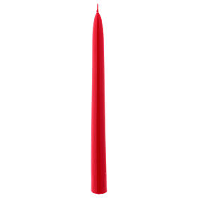 Cone-shaped red Ceralacca candle h 25 cm