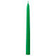 Świeczka stożkowa Błyszcząca Ceralacca h 25 cm zielona s1