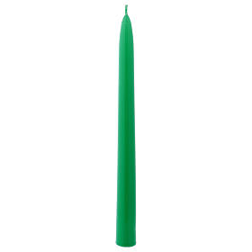 Shiny Taper Candle Ceralacca, h.25 cm green