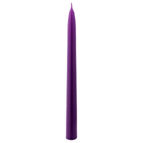 Vela Cónica Lúcida Lacre h. 25 cm violeta