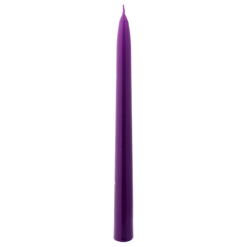 Bougie Conique Brillante Ceralacca h 25 cm violette 1