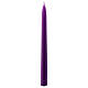 Bougie Conique Brillante Ceralacca h 25 cm violette s1