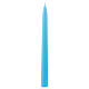 Świeczka stożkowa Błyszcząca Ceralacca h 25 cm błękitna s1