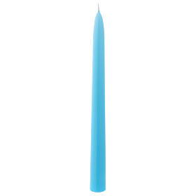Shiny Taper Candle Ceralacca, h.25 cm light blue