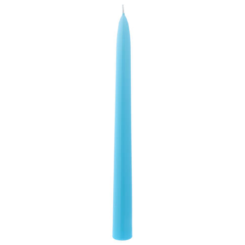 Shiny Taper Candle Ceralacca, h.25 cm light blue 1