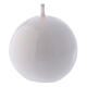 Glossy Sphere Candle Ceralacca, d. 5 cm white s1