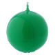 Ceralacca spherical green wax candle, diameter 5 cm s1