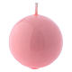 Ceralacca spherical pink wax candle, diameter 5 cm s1