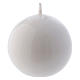 Ceralacca spherical white wax candle, diameter 6 cm s1