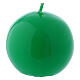 Shiny Sphere Candle Ceralacca, d. 6 cm green s1