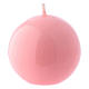 Ceralacca spherical pink wax candle, diameter 6 cm s1