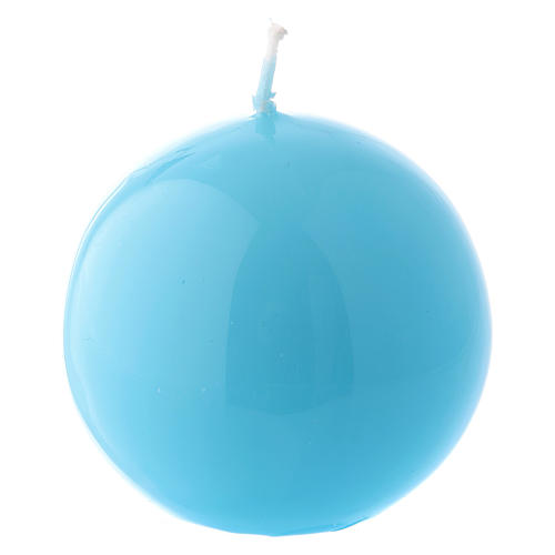 Ceralacca spherical light blue wax candle, diameter 6 cm 1