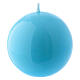 Glossy Ball Candle Ceralacca, d. 8 cm light blue s1