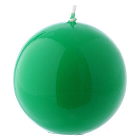 Glossy Ball Candle Ceralacca, d. 8 cm green
