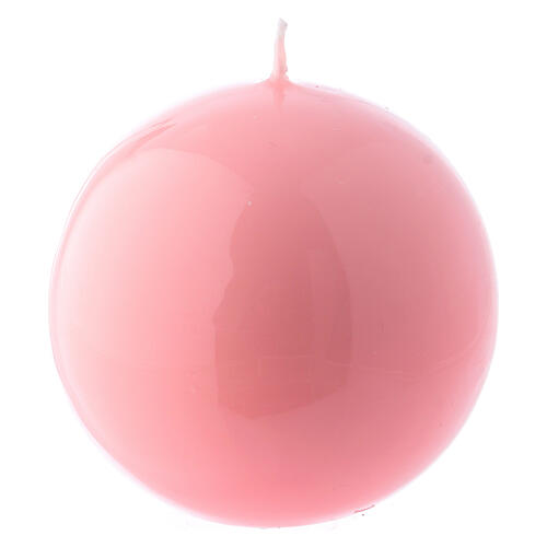 Glossy Ball Candle Ceralacca, d. 8 cm pink 1