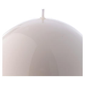 Vela Esfera Lúcida Lacre d. 12 cm blanca