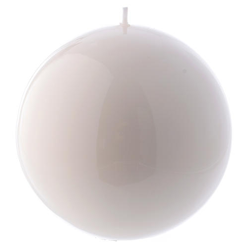 Vela Esfera Brilhante Ceralacca diâm. 12 cm branca 1