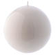 Vela Esfera Brilhante Ceralacca diâm. 12 cm branca s1