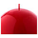 Vela Esfera Brilhante Ceralacca diâm. 12 cm vermelha s2