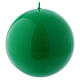 Glossy Sphere Candle Ceralacca, d. 12 cm green s1