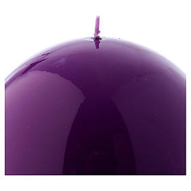 Spherical purple Ceralacca candle diameter 12 cm