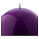 Spherical purple Ceralacca candle diameter 12 cm s2